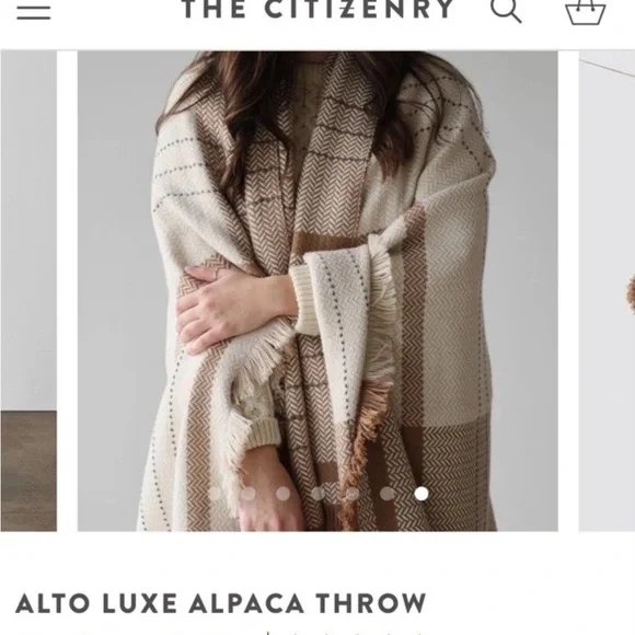 🆕NWT THE CITIZENRY ALTO LUXE ALPACA THROW - Picture 2 of 10